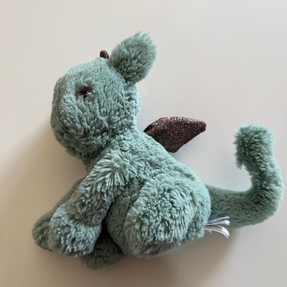 Jelly Cat- Starry Eyed Dragon-Sparkle-Glitter eyes-Teal-Plush - Picture 9 of 11